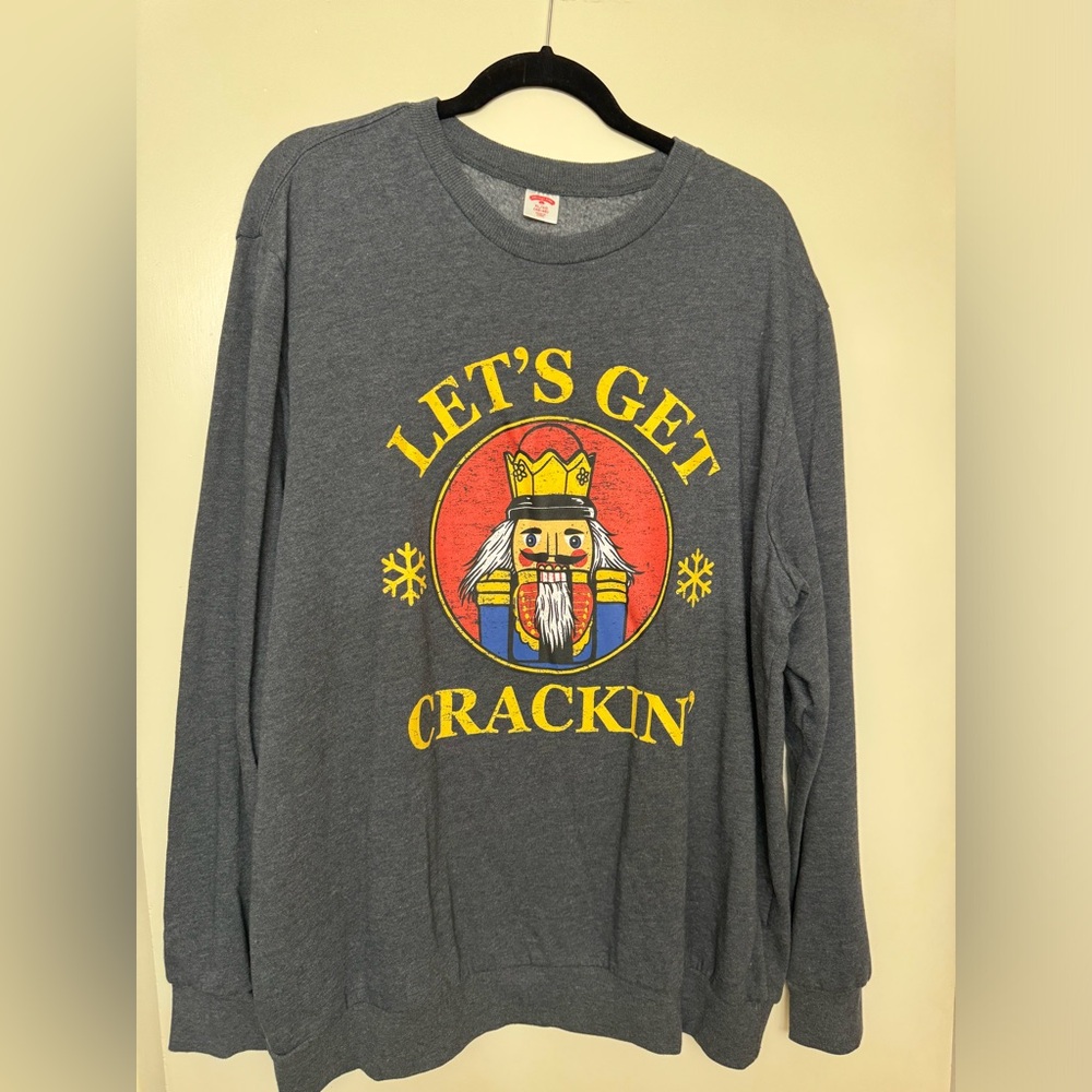 NWOT Nutcracker Let’s Get Crackin’ Holiday Christmas Sweatshirt XL - Picture 5 of 9